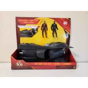 (NEW) DC The Flash Young Barry Batman Batmobile 3 Pack Spin Master 4” Inch 2023
